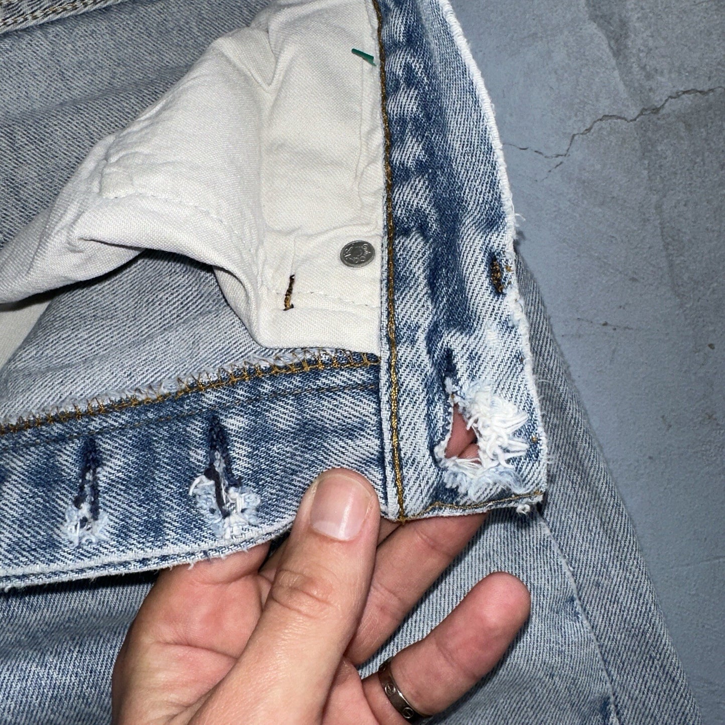 Levis 501 Vintage 80s USA XX Straight Leg Jeans 33x30 Altered Skinny Act 30x33