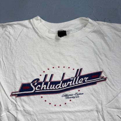 Schludwiller California Beer 70s Anvil VTG T Shirt Local Alcohol Random Brand