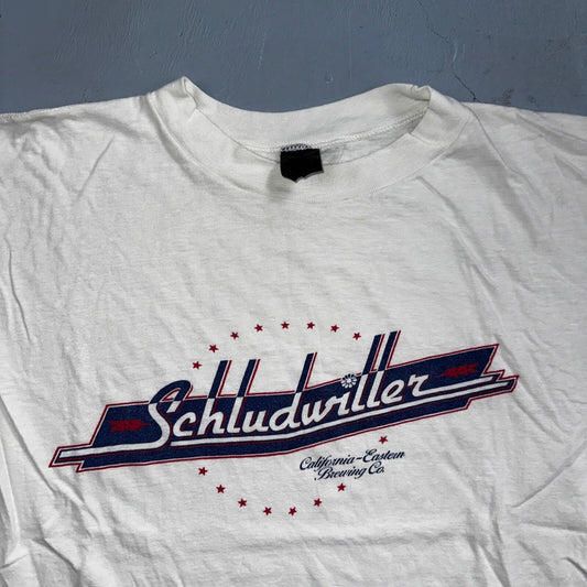 Schludwiller California Beer 70s Anvil VTG T Shirt Local Alcohol Random Brand