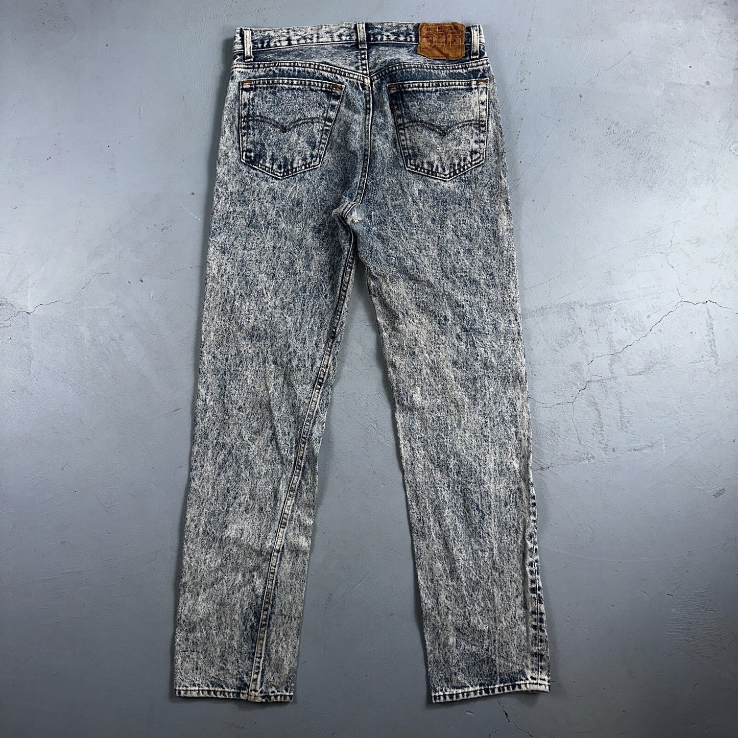 Levis 501 Vintage 80s USA XX Straight Leg Jeans Blue Acid Wash 32x34 Act 31x33