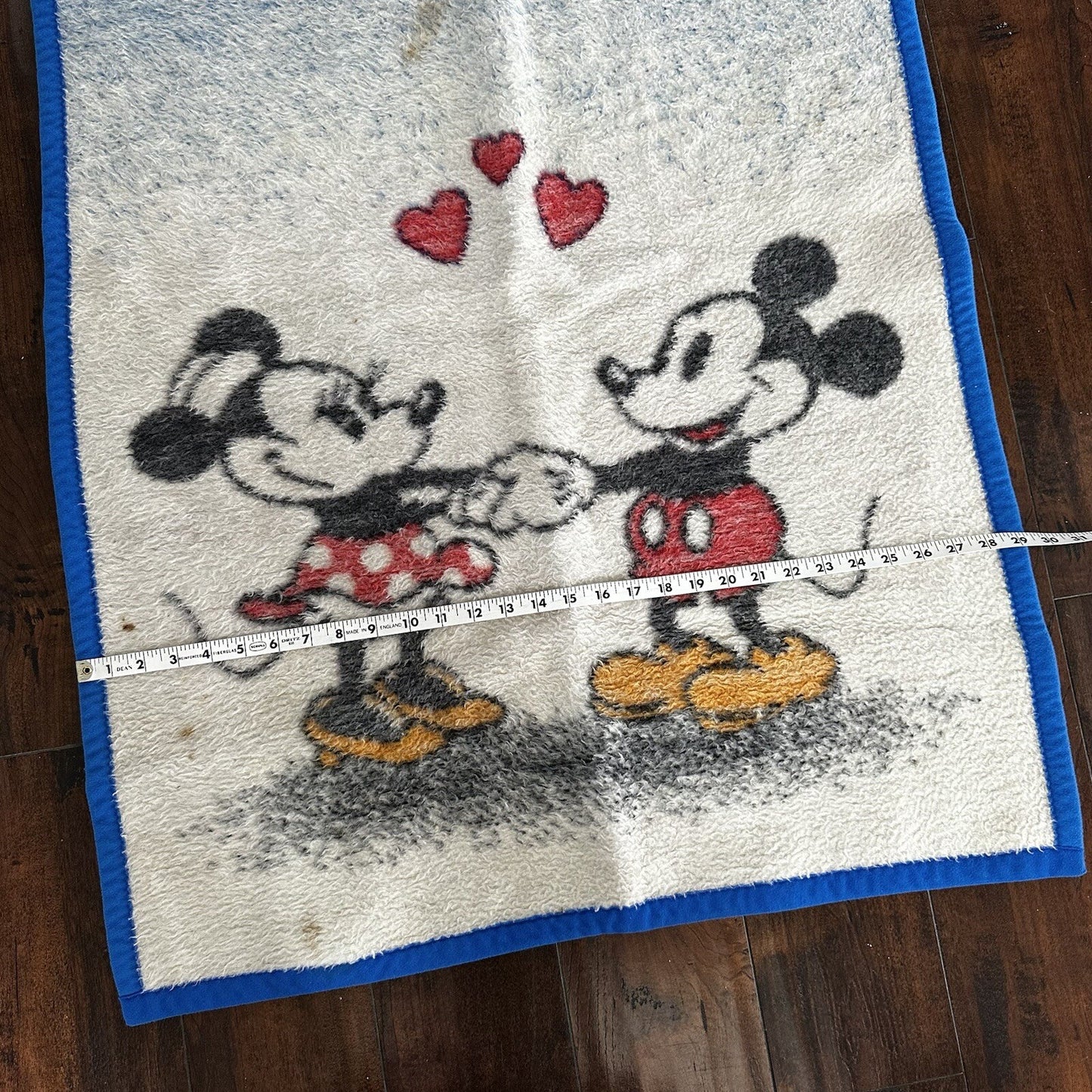 VTG Biederlack Disney Mickey Minnie Reversible Infant Throw Blanket 1984 80s