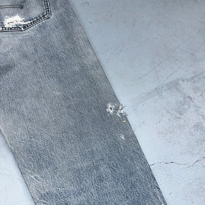 Levis 501 Vintage 80s Redline Selvedge USA XX Jeans Light Wash 66 Act 27x31