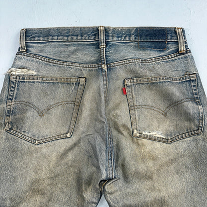 Levis 501 Vintage 80s Redline Selvedge USA XX Jeans Med Wash 34x38 Act 31x27