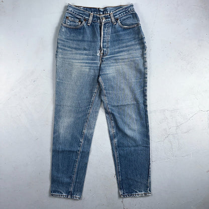 Levis 501 Vintage 80s USA XX Womens Jeans Blue High Rise Tapered 17501 25x27