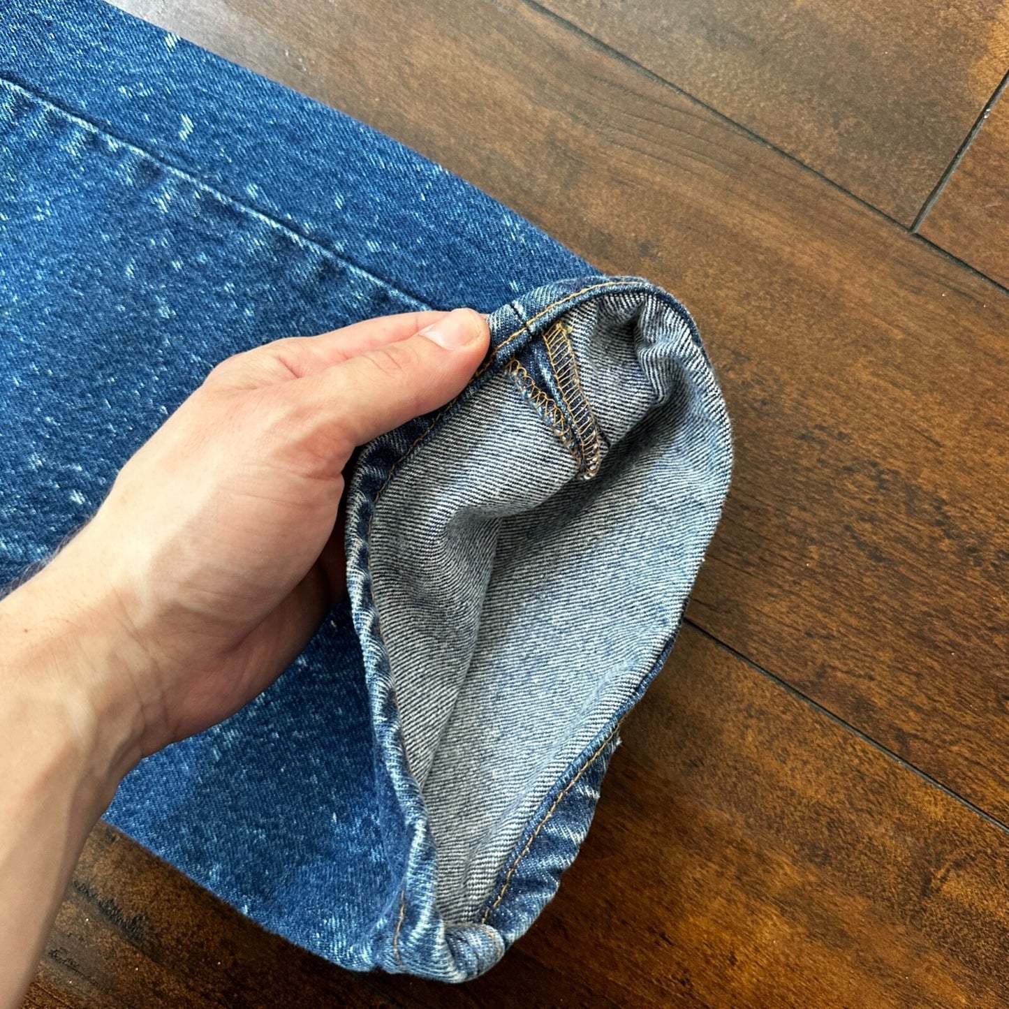 VTG 80s Levis 501 Button Fly 38x36 USA Tag Jeans Straight Wash Blue XX Act 34x31