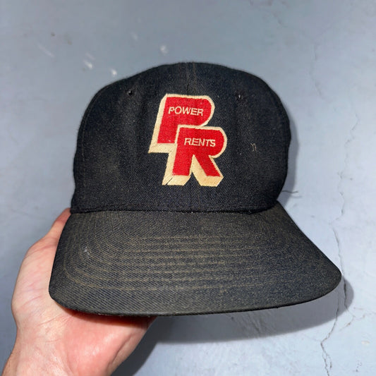 Power Rents Oregon VTG Hat Cap Snapback Trucker Construction Power Tools 90s