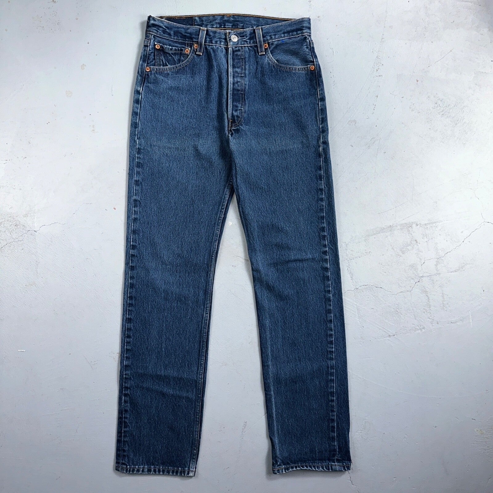 Levis 501 Vintage 90s XX Straight Leg Mexico Jeans 31x36 Dark Wash Act 29x32