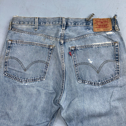 Levis 501 Vintage Y2K 90s XX Straight Leg Jeans Blue Light Wash 38x30 Act 36x30