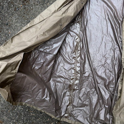 VTG 1958 US Army Mans Raincoat Nylon Taupe Shade 179 Military Uniform Mens 38L