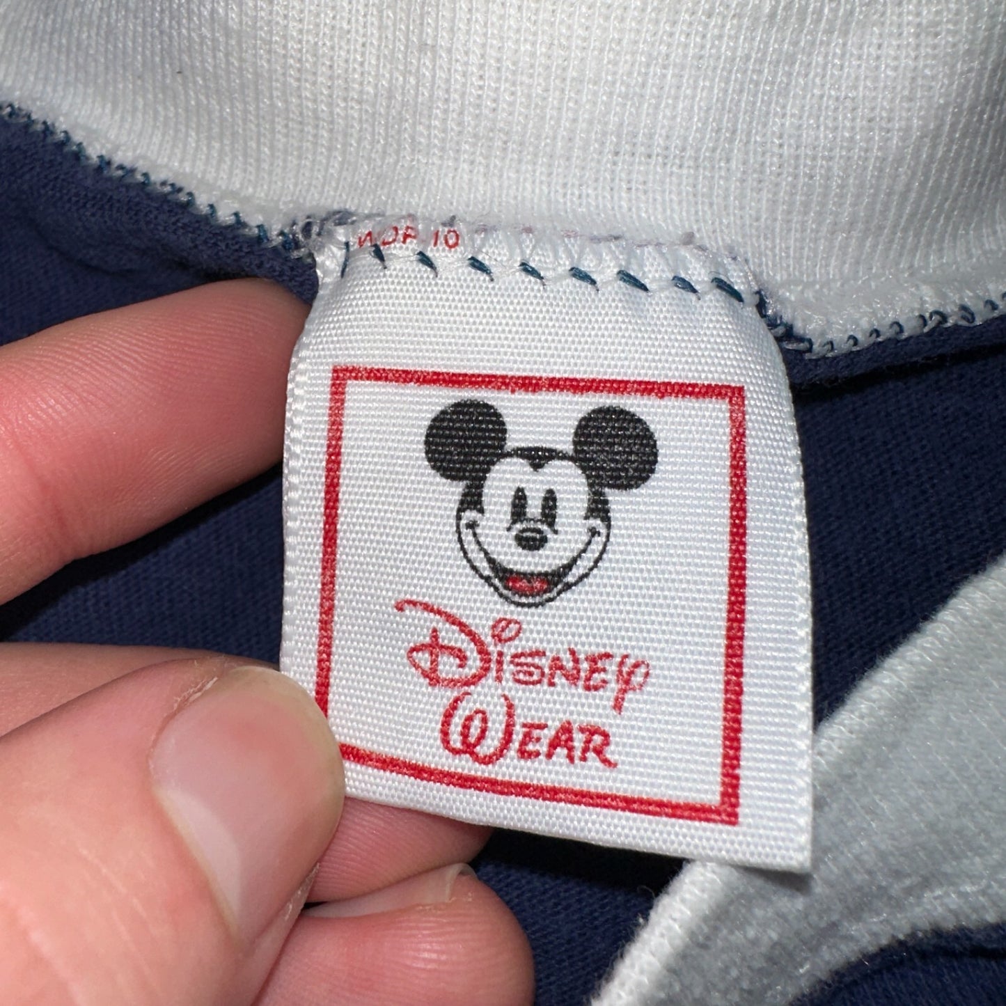 Disney Mickey Mouse Ringer 1980s VTG T Shirt Cute Boxy Crop XL 80s Movie Promo