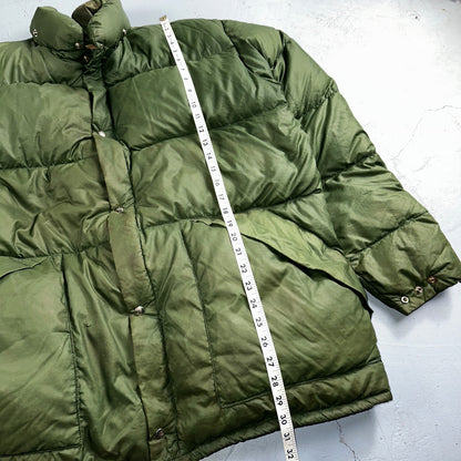 VTG Teton Mountain Coat Goose Down Puffer Coat Green Hunting Hiking 1960s 60s