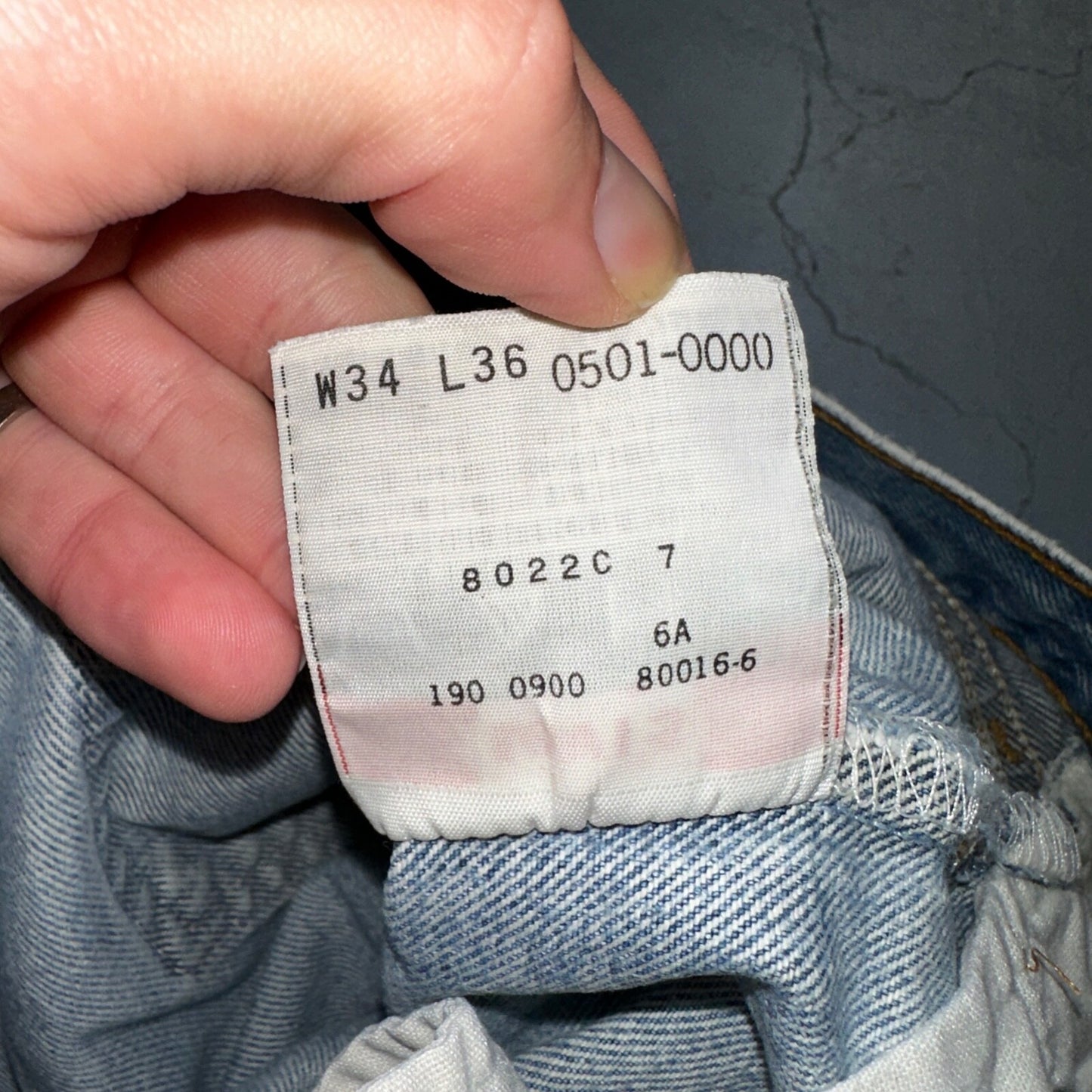 Levis 501 Vintage 90s XX Straight Leg Mexico Jeans 34x36 Light Wash Act 31x30