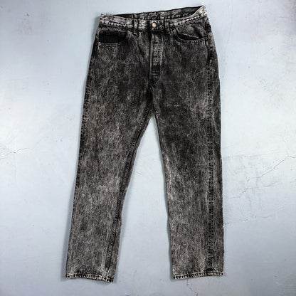Levis 501 Vintage 80s USA XX Straight Leg Jeans Black Acid Wash 33x32 Act 31x30