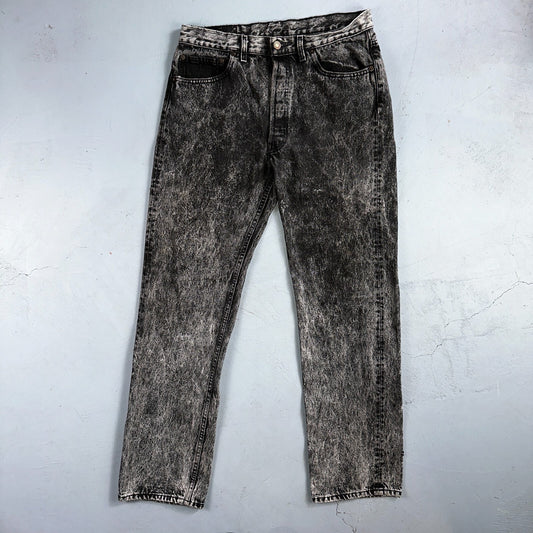 Levis 501 Vintage 80s USA XX Straight Leg Jeans Black Acid Wash 33x32 Act 31x30