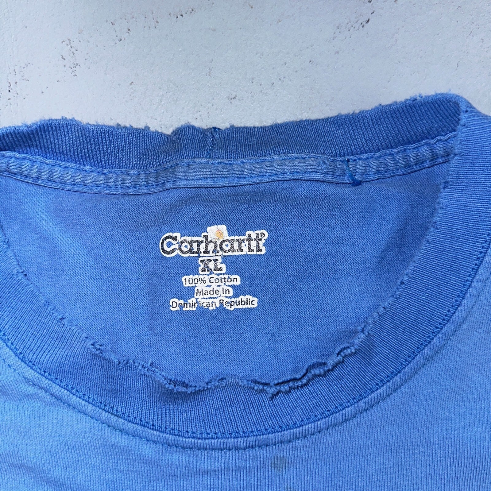 Carhartt Blue Pocket Y2K VTG T Shirt K87 Simple Basic Workwear 2009 Size XL