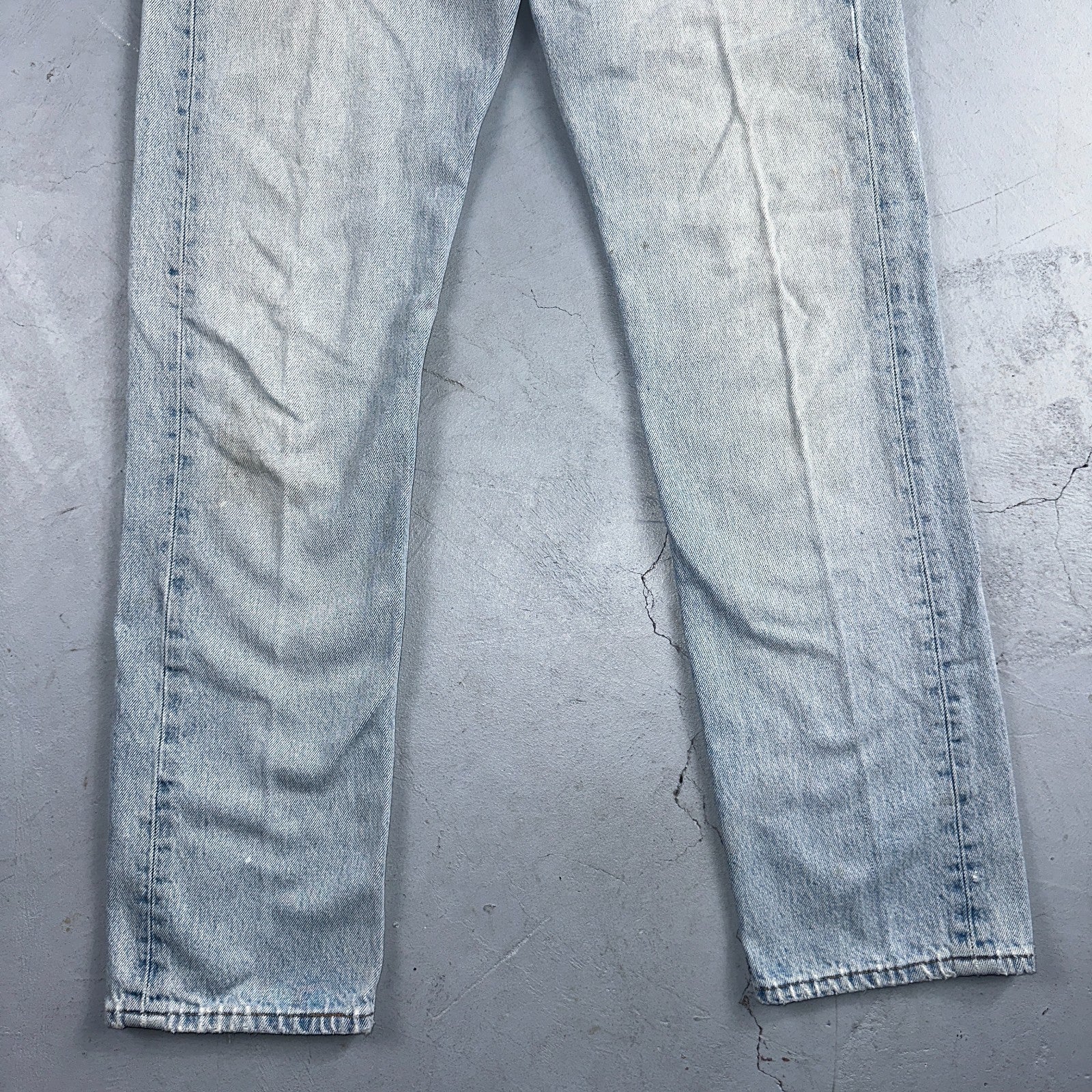 Levis 501 Vintage 90s USA XX Straight Leg Jeans Blue Light Wash 30x32 Act 28x30