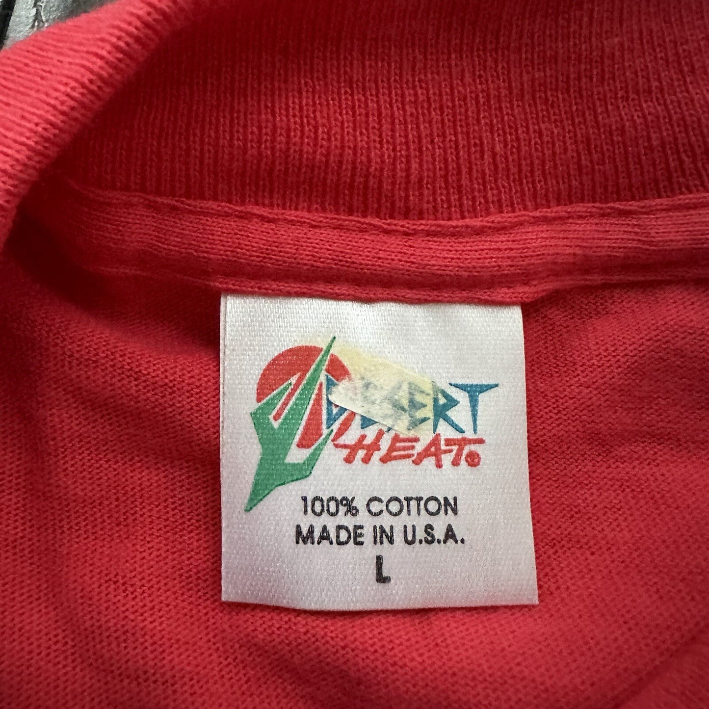 Arizona Vintage T Shirt 90s Red Abstract Fun Embroidery Travel Music Rap Band