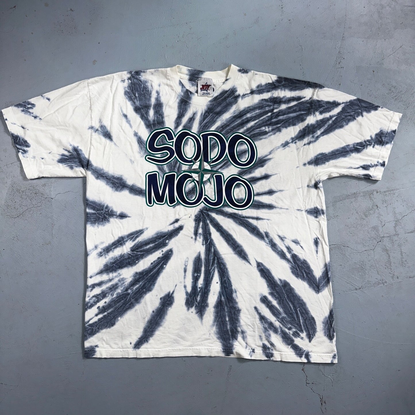 Seattle Mariners Sodo Mojo VTG T Shirt 90s Tye Dye Joy Athletic 2XL PNW Sports