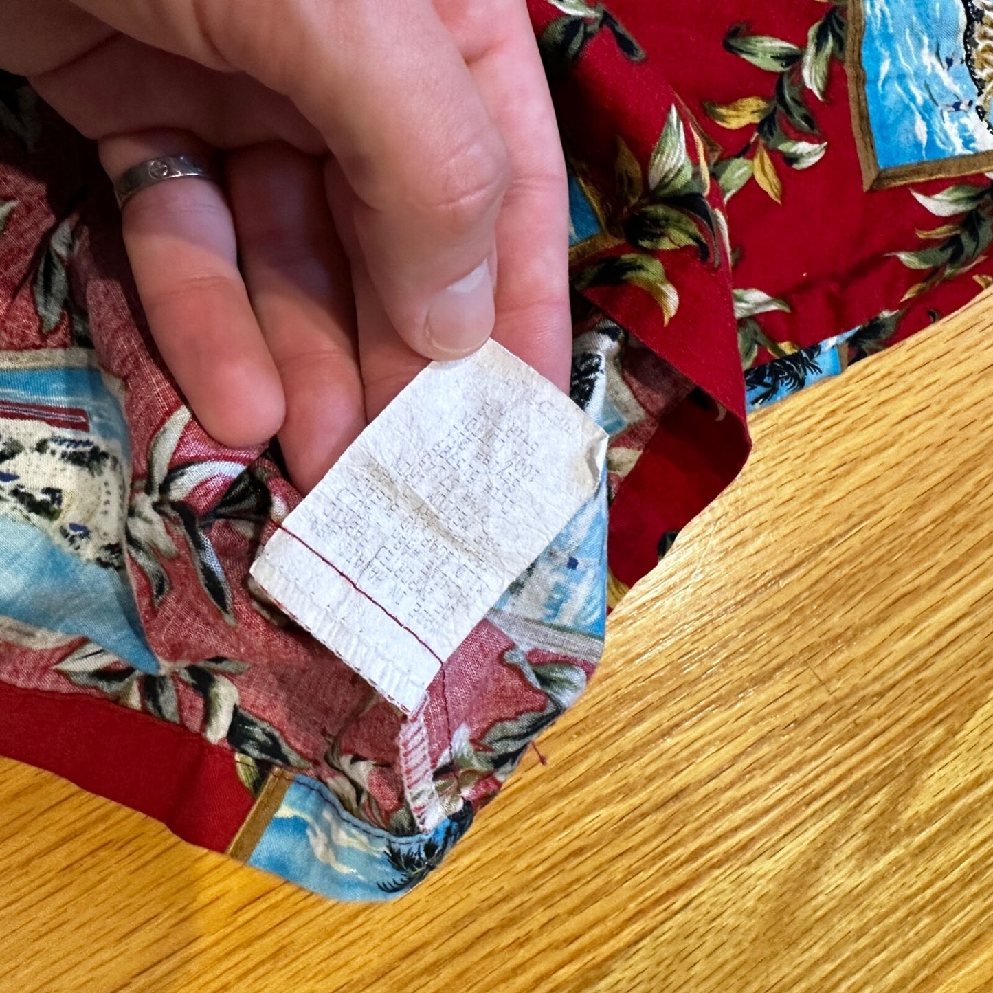 VTG Hilo Hattie Hawaiian Original Shirt Mens M Palms Tropical Floral Hawaii USA