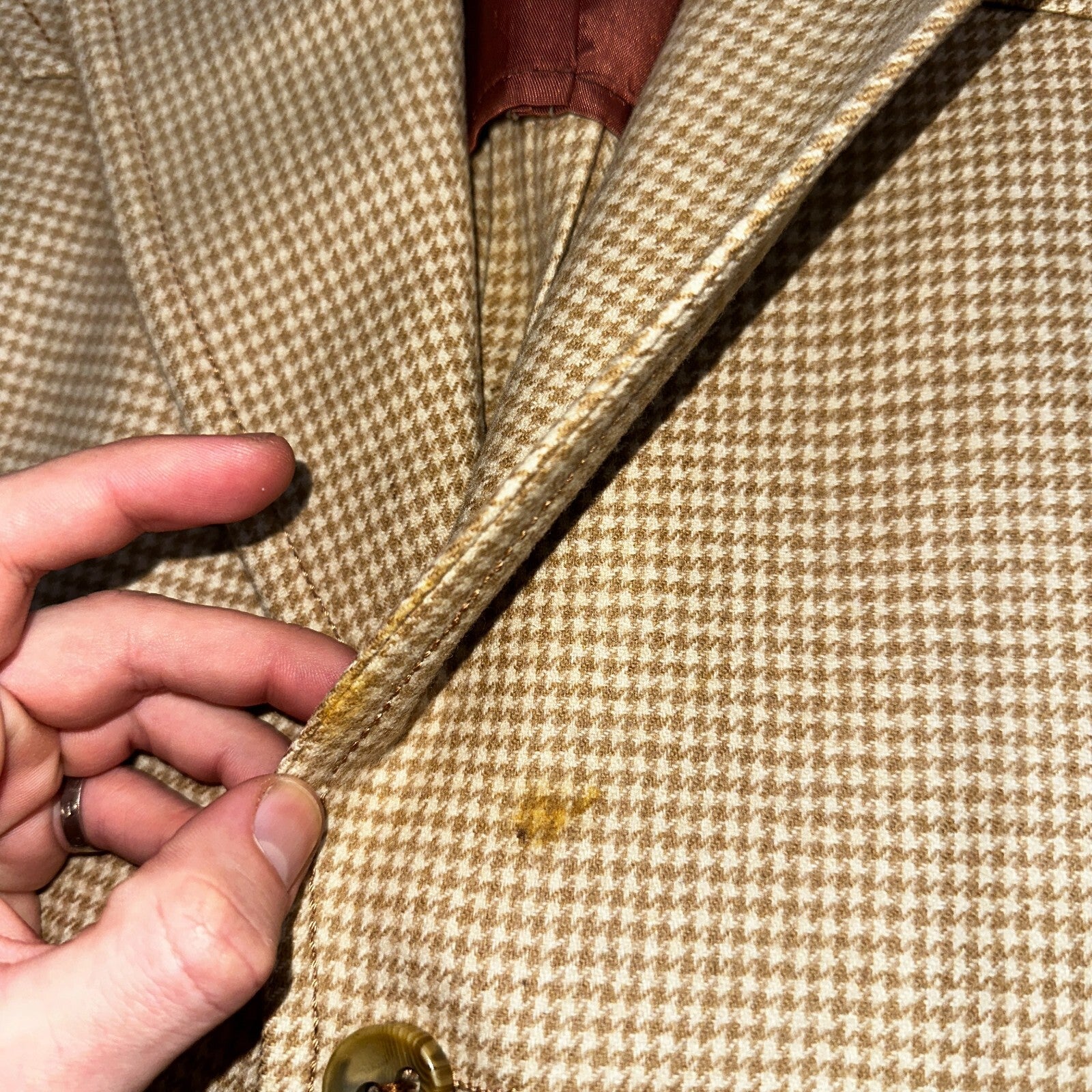 VTG Mens 3 PC Suit 40 Jacket Coat Pants Brown Rockabilly 70s 1970s Complete Fit