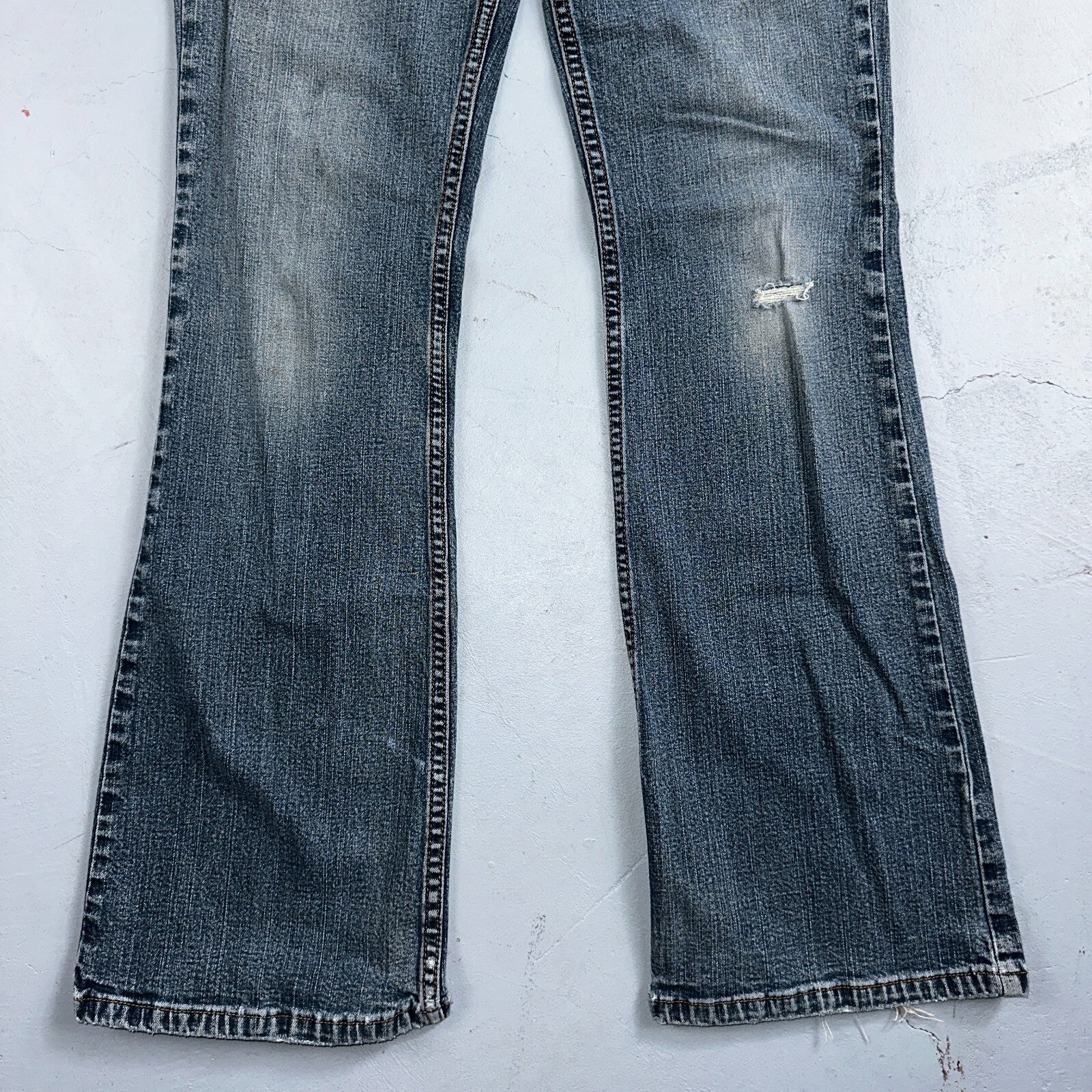 VINTAGE Cruel Girl Jeans Womens 9 Long Regular Low Rise Wide Leg Med Wash Denim