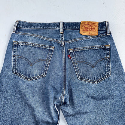 Levis 501 Vintage 90s USA XX Straight Leg Jeans Blue Light Wash 34x36 Act 32x30