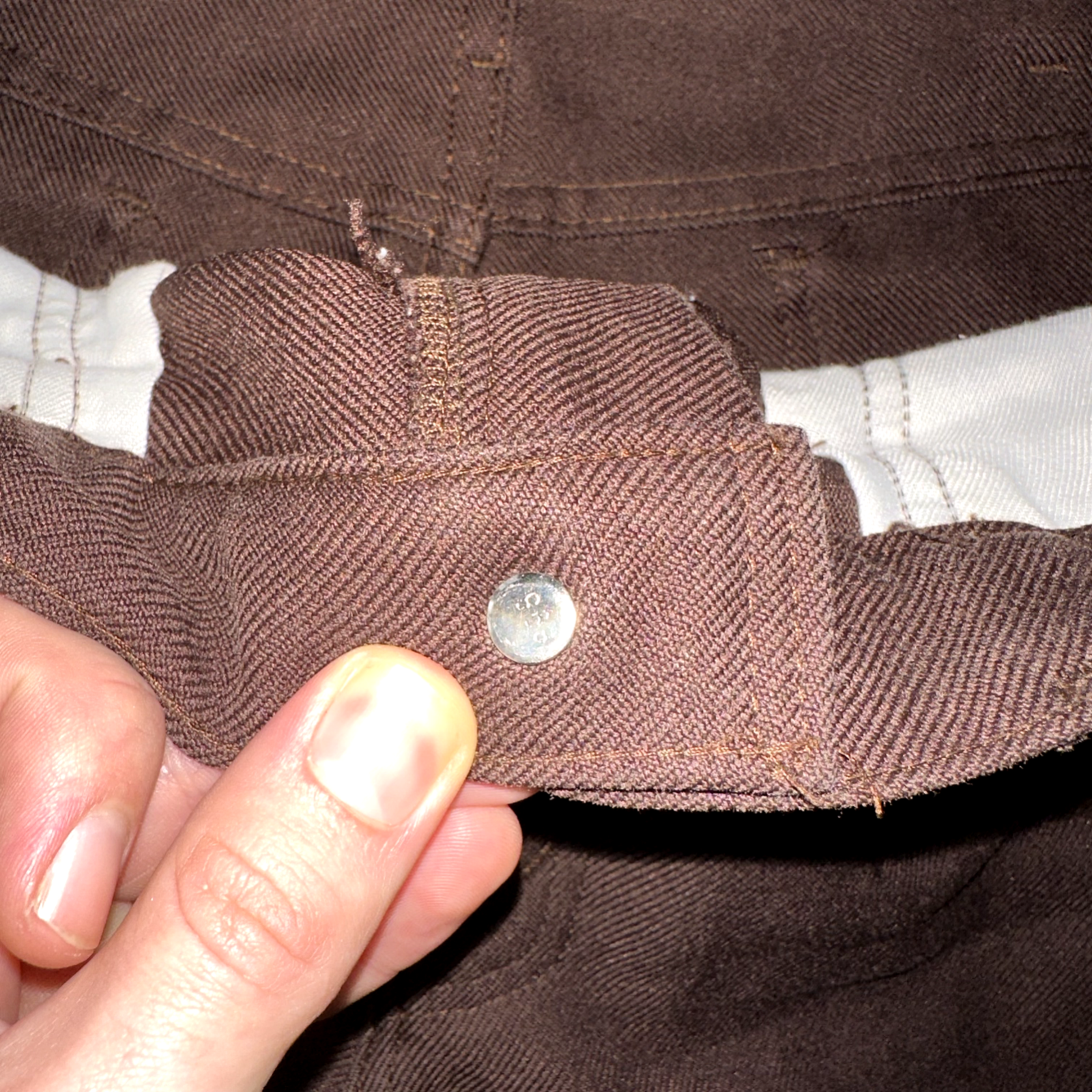 Levis Vintage 70s 517 35x32 Bootcut Pants Brown Polyester Slacks Act 33x31