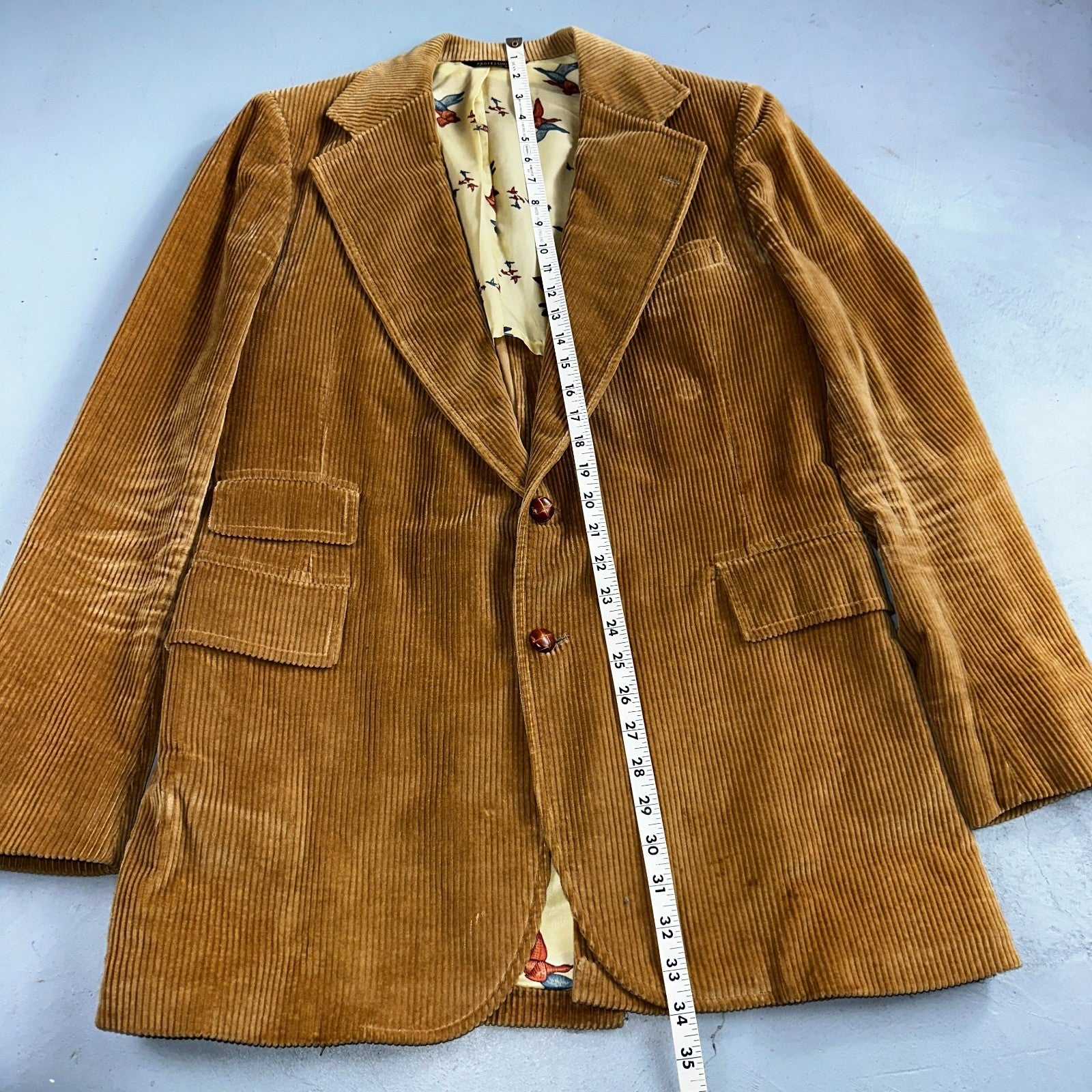 VTG Mens 2 PC Suit 40 Jacket Coat Pants Brown Rockabilly 60s 1960s Corduroy