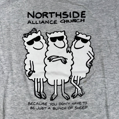 Church Sheep Funny Cute VTG T Shirt Alliance North Side Jesus Christ Love Music