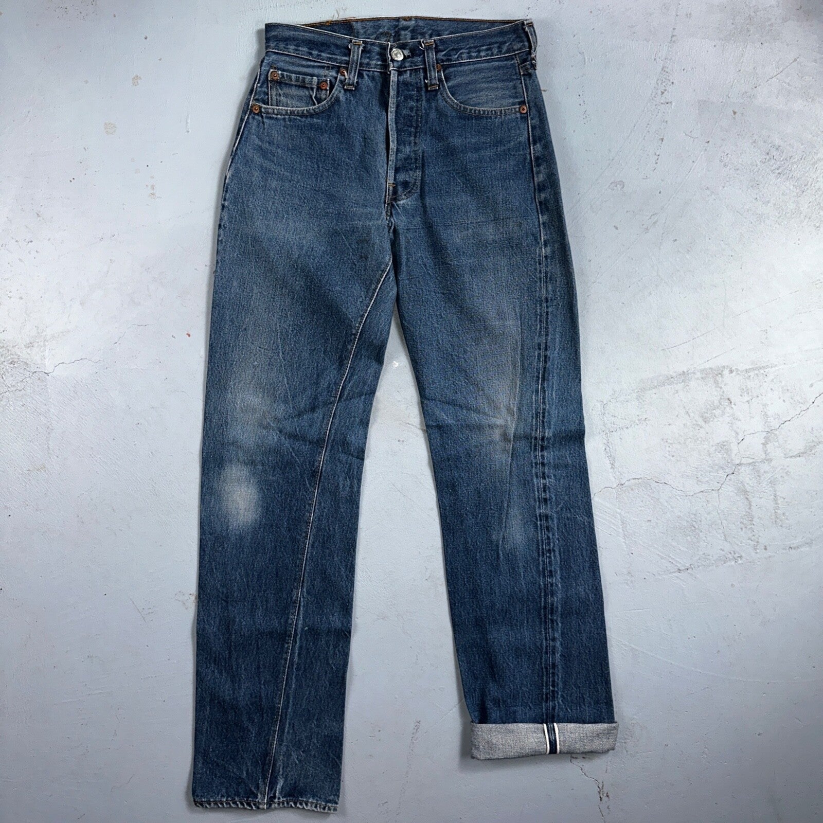 Levis 501 Vintage 80s Redline Selvedge USA XX Jeans Med Wash 28x36 Act 27x32