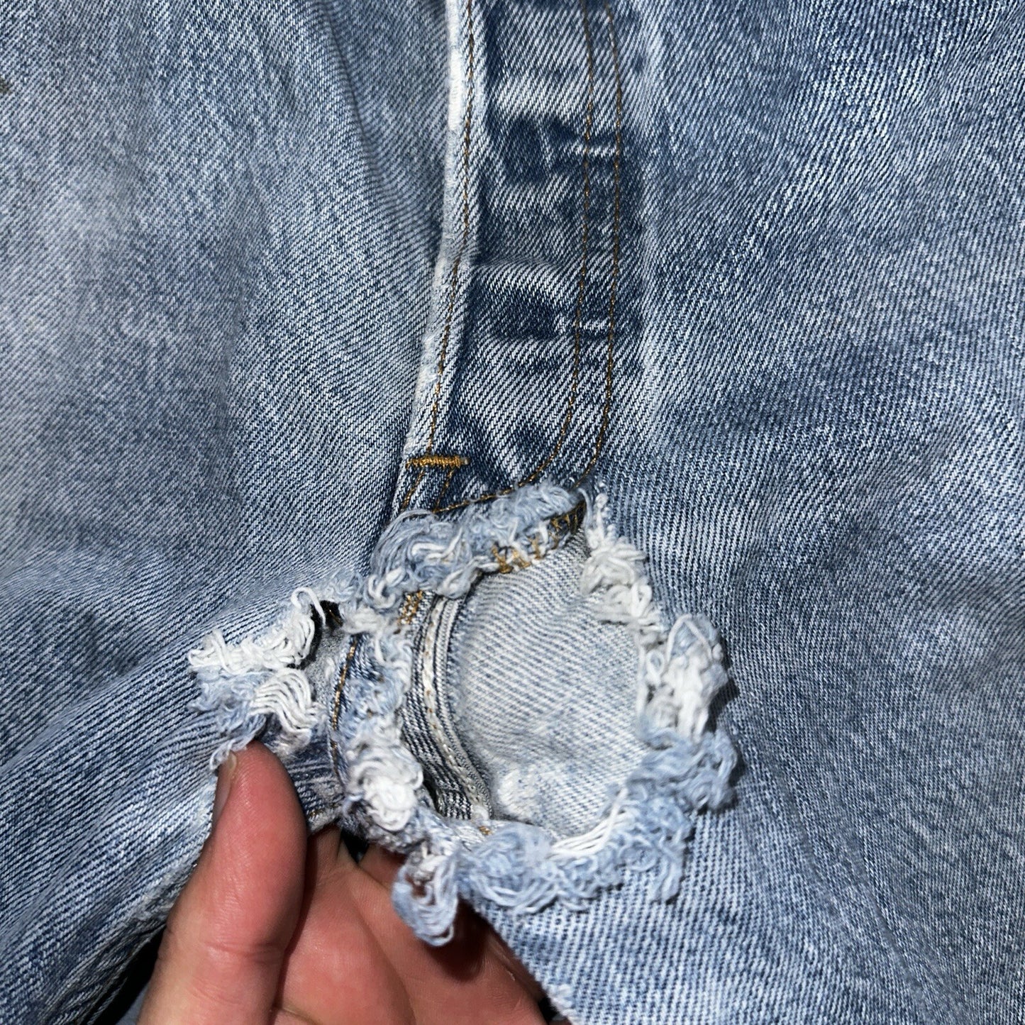 Levis 501 Vintage 90s XX Straight Leg Mexico Jeans 34x36 Light Wash Act 31x32