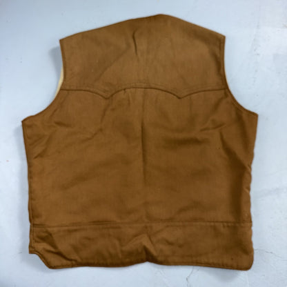 VTG Bay River of San Jose California Sherpa Lined Vest Mens USA Western Cowboy