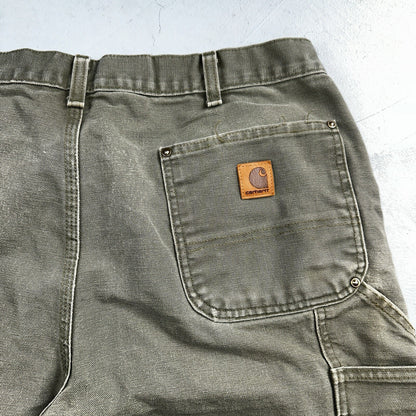 Carhartt VTG Double Knee Carpenter Pants Mexico B01 B136 MOS Green Act 38x32