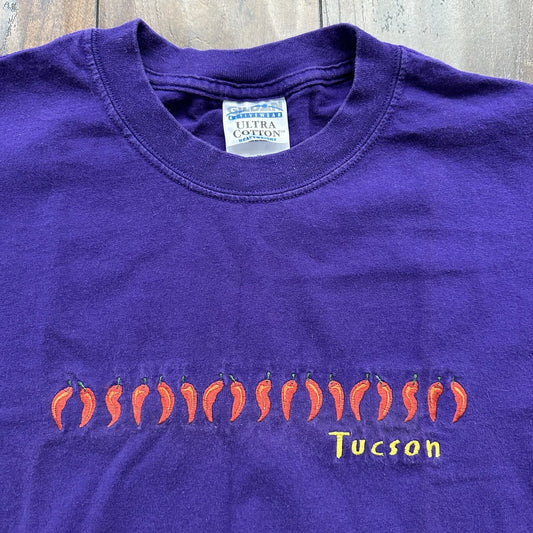 Red Hot Chili Peppers Vintage T Shirt Purple Y2K Tucson Arizona Rare Embroidered