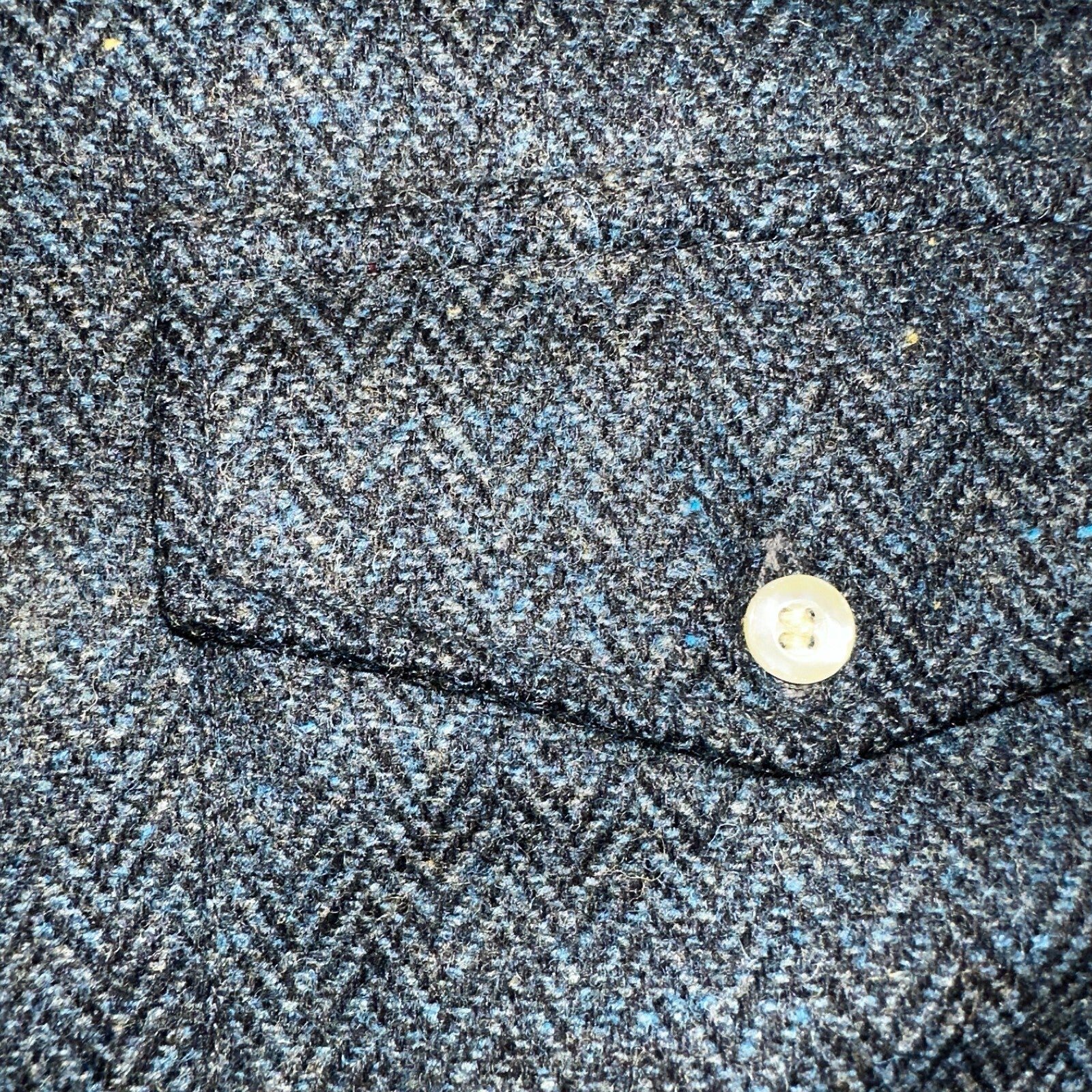 VTG Benson Rixon Shirt Mens M Button Down Dagger 60s 70s Rockabilly Herringbone