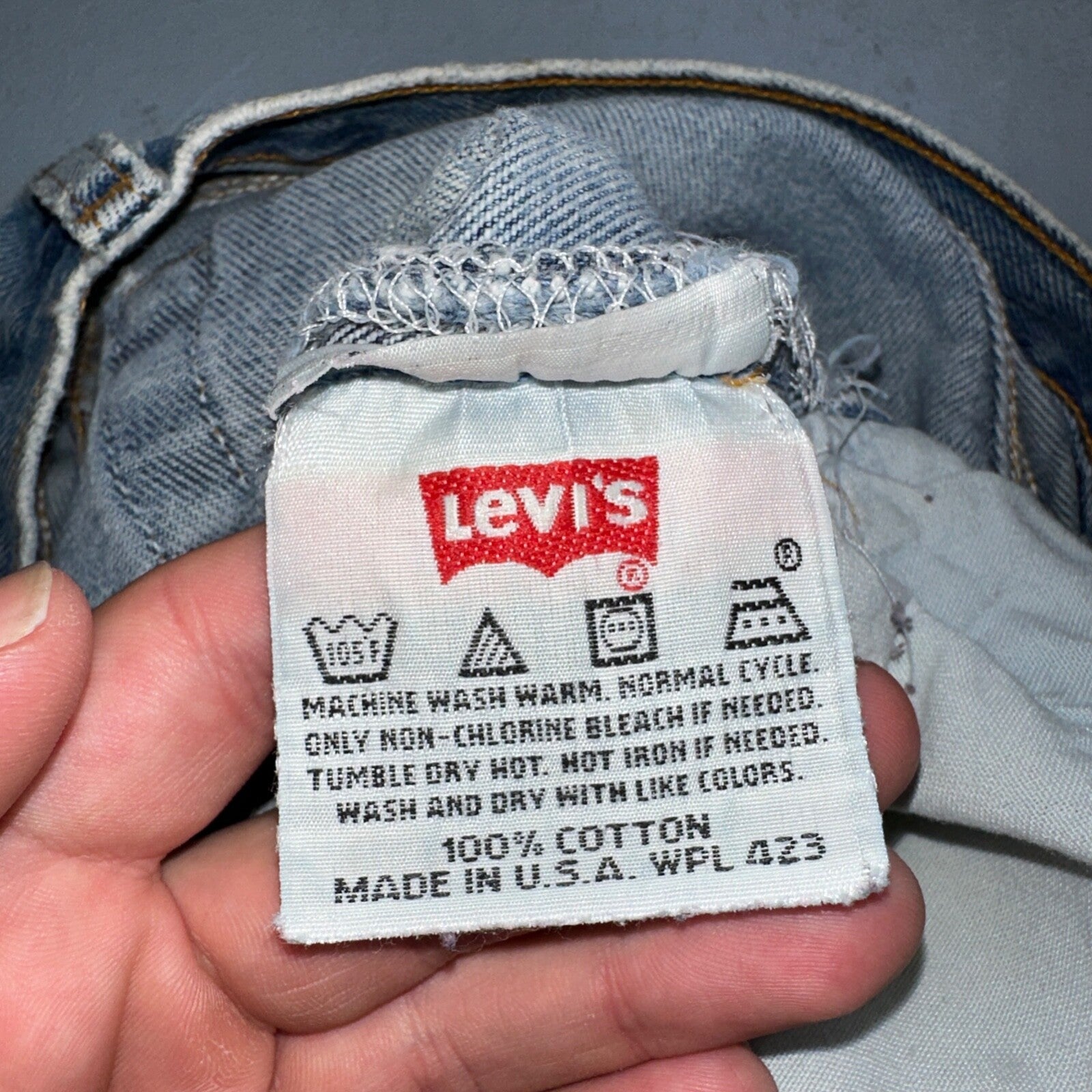 Levis 501 Vintage 90s USA XX Straight Leg Jeans 34x34 Blue Light Wash Act 31x32