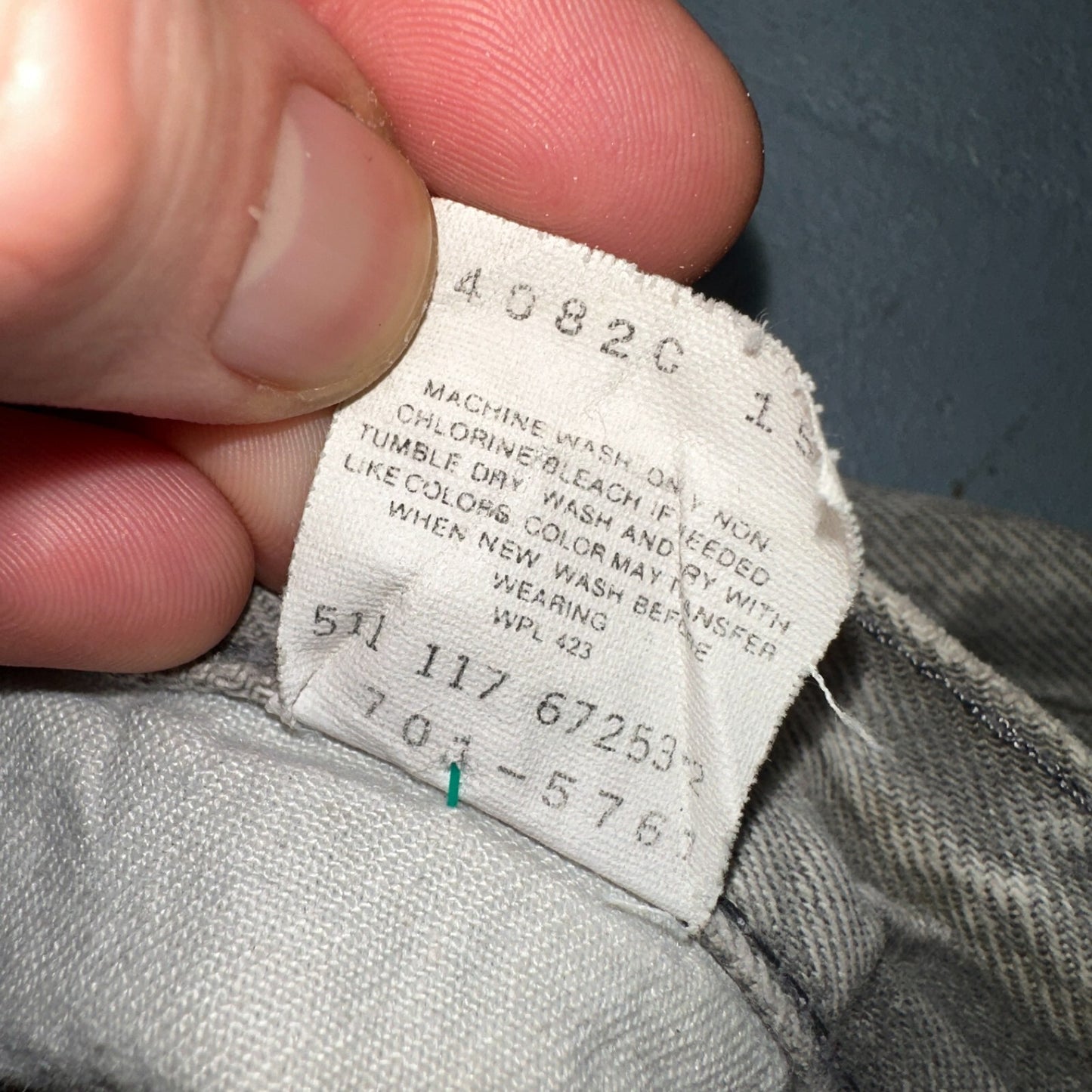 Levis 501 Vintage 80s USA XX Straight Leg Jeans Gray Acid Wash 27x32 Act 26x31