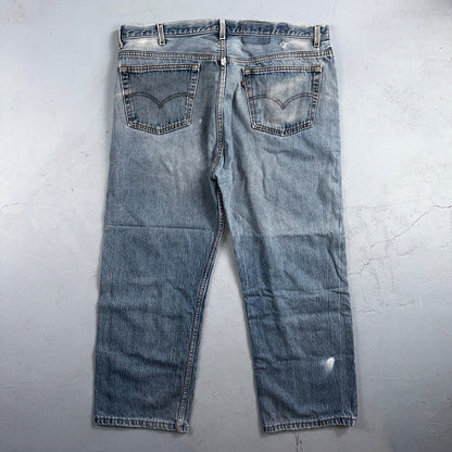 Levis 501 Vintage 90s USA XX Straight Leg Jeans Blue Light Wash 42x30 Act 41x26