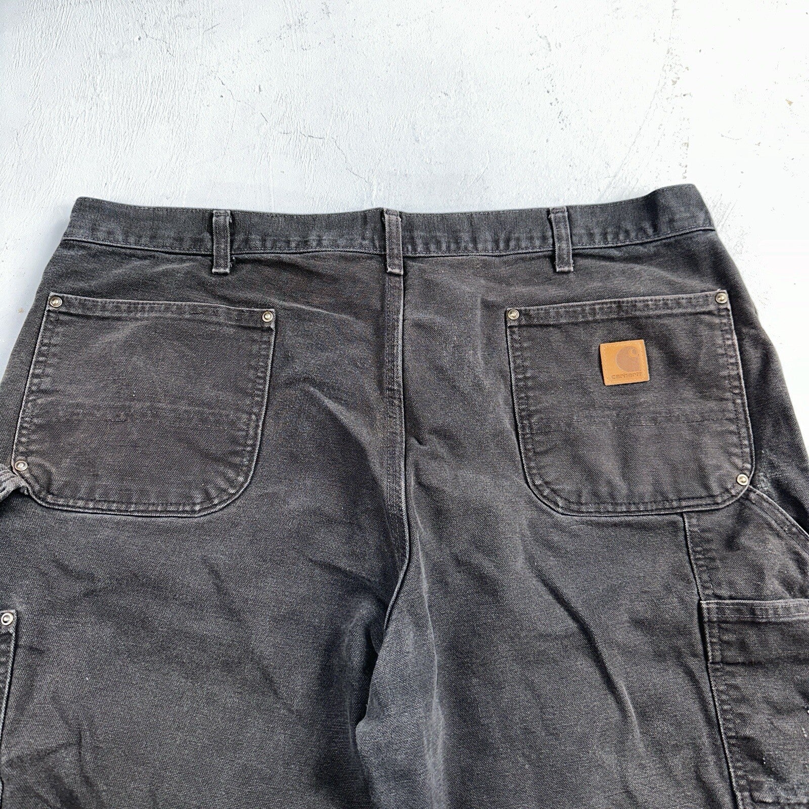 Carhartt VTG Double Knee Carpenter Pants Mexico B01 B136 BLK Black Act 40x32