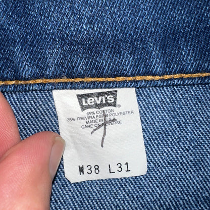 Levis 517 Vintage 90s USA Orange Tab Bootcut Flare Blue Jeans 38x31 Act 36x29