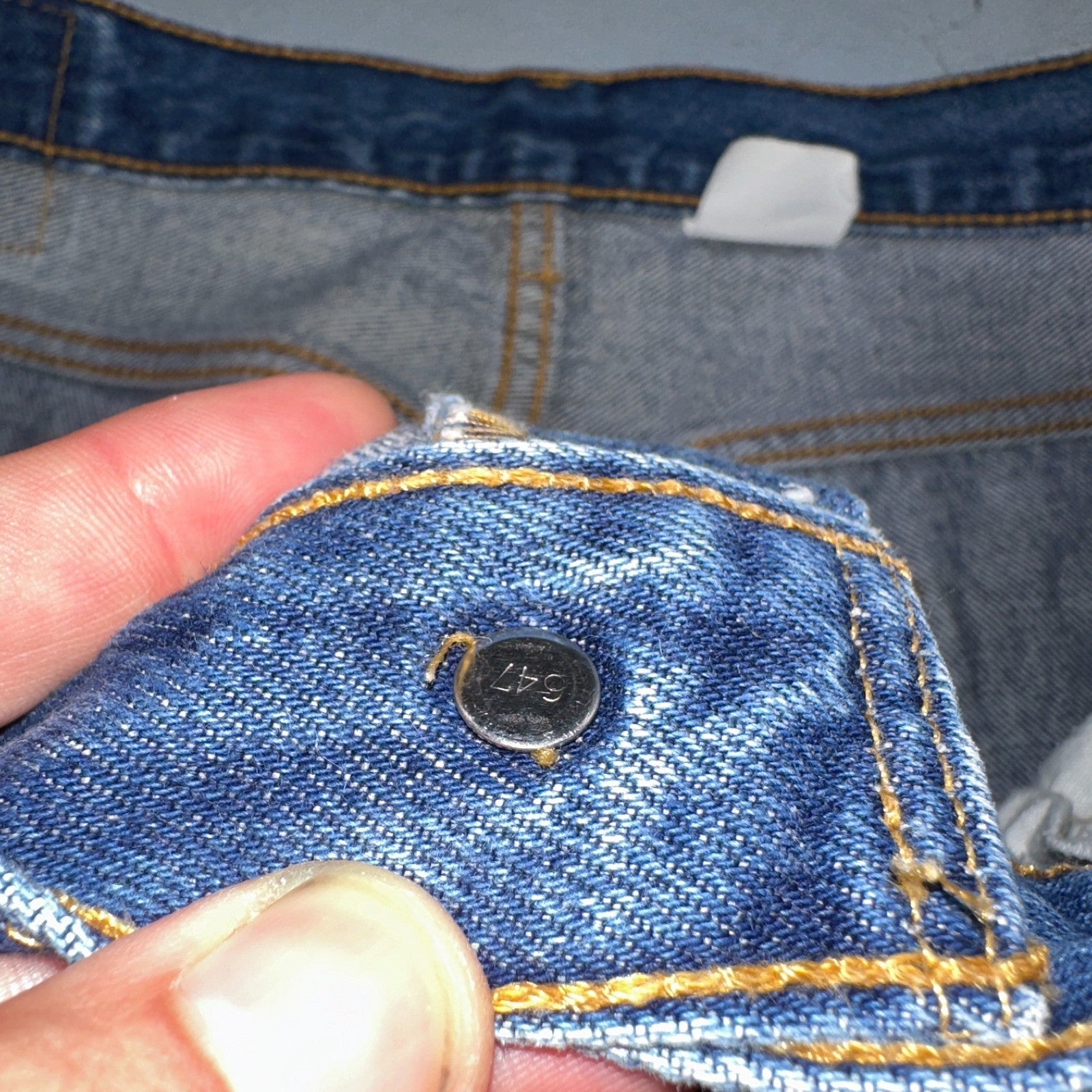 Levis 501 Vintage Y2K 90s XX Straight Leg Jeans Blue Med Wash 38x33 Act 36x29