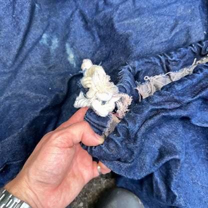 VTG 60s 50s Denim Blue Laundry Drawstring Faded Civilian Bag Lot of 3 USED