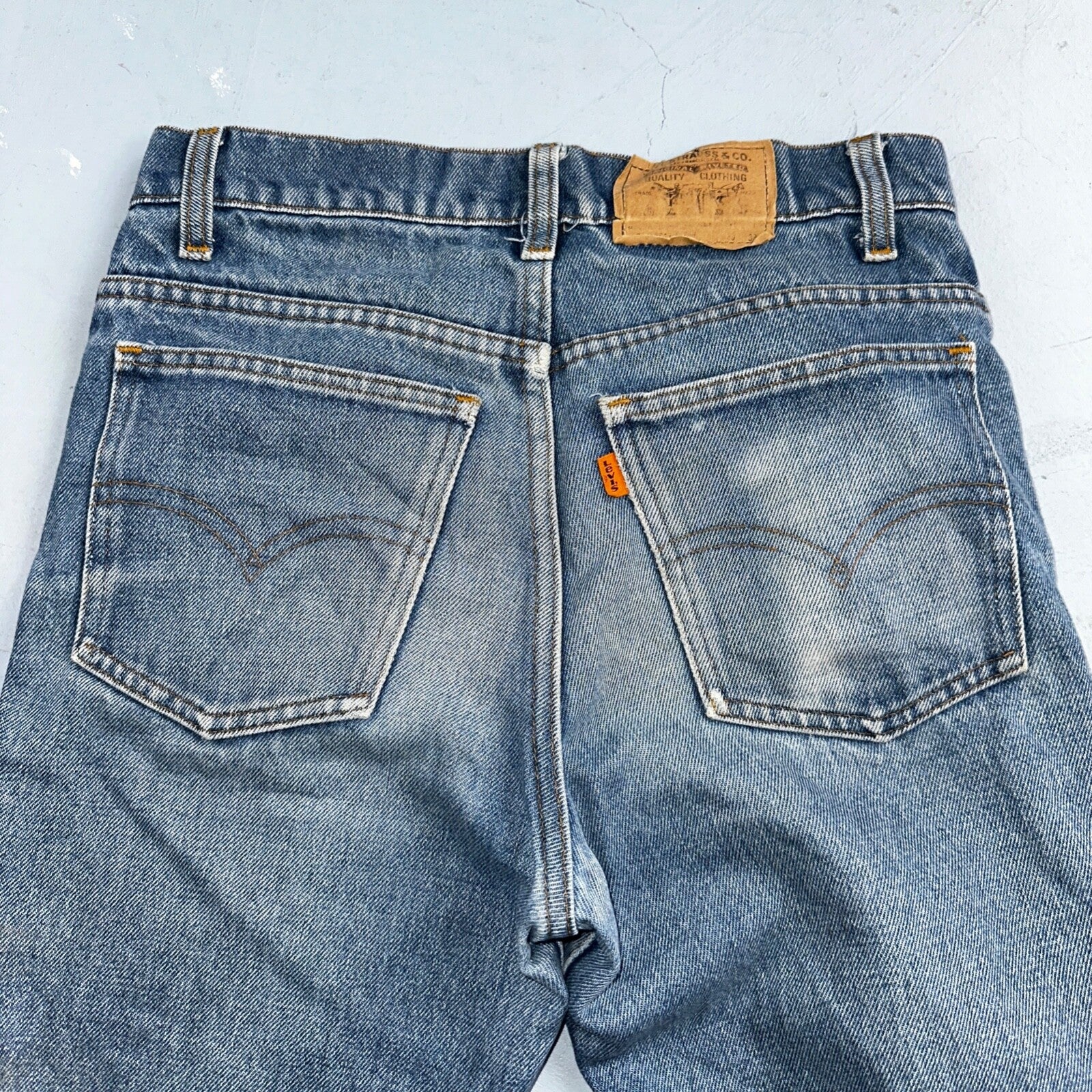 Levis 716 Vintage 80s USA Orange Tab Bootcut Flare Blue Bell Bottom Jeans 29x27