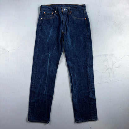Levis 501 Vintage 90s USA XX Straight Leg Jeans Blue Dark Wash 34x34 Act 31x31