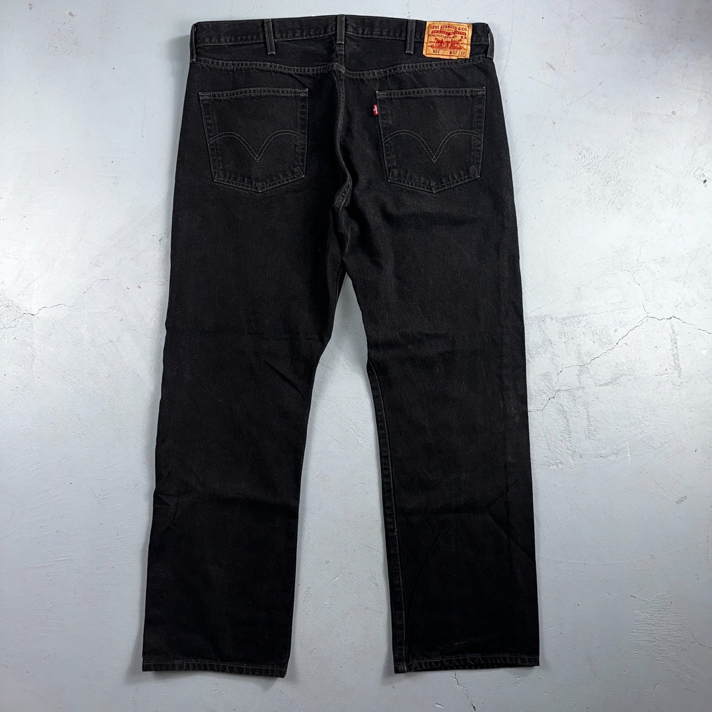 Levis 501 Vintage Y2K 90s XX Straight Leg Jeans Black Dark Wash 42x32 Act 41x31