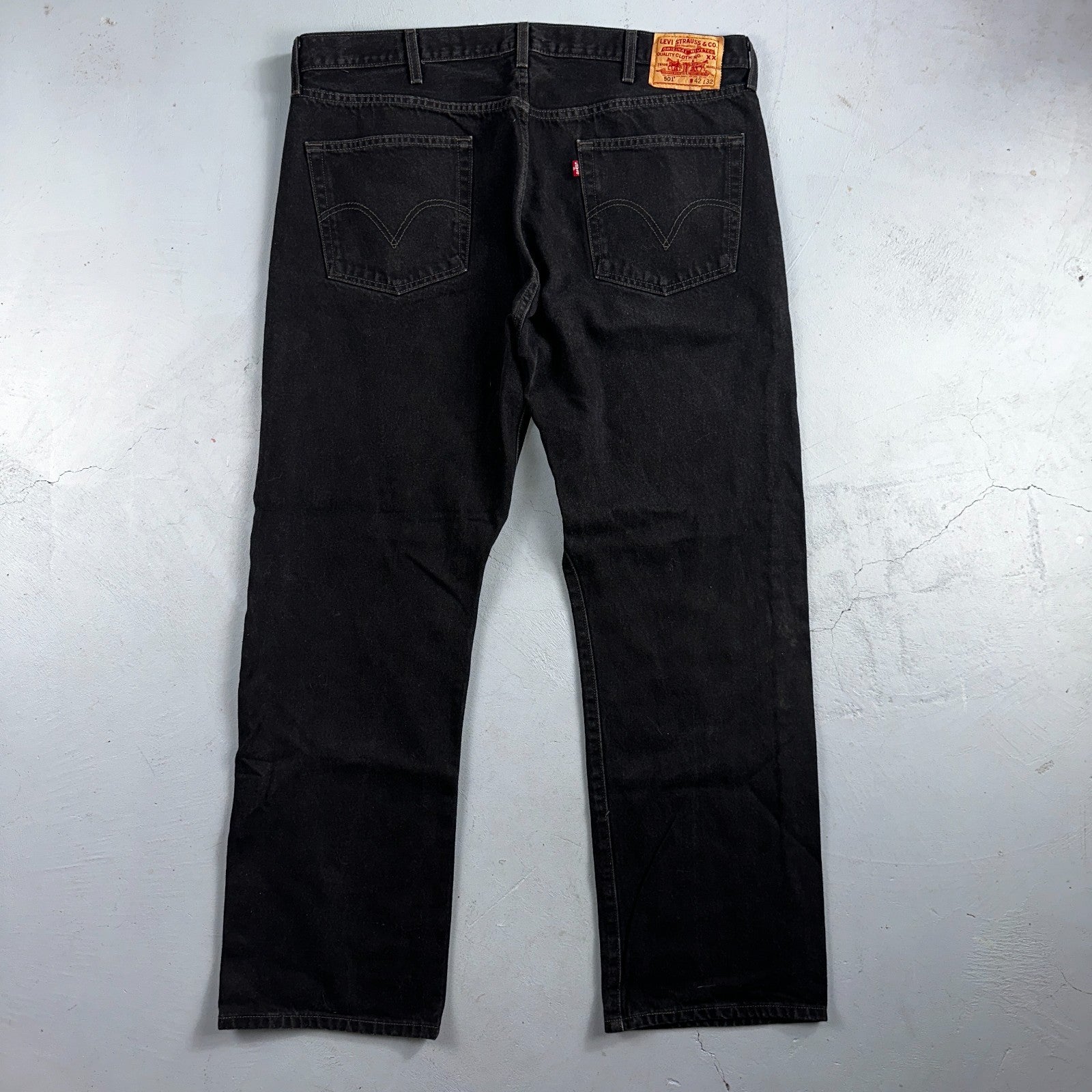 Levis 501 Vintage Y2K 90s XX Straight Leg Jeans Black Dark Wash 42x32 Act 41x31