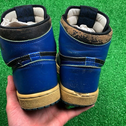 Nike OG 1985 Air Jordan 1 Royal Black Blue Rare Vintage 85 Chicago 7.5 Bred