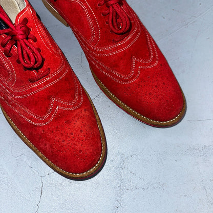 Giorgio Brutini Men's Oxford Suede Wing Tip Red Dress Shoes Men's 9 Nice