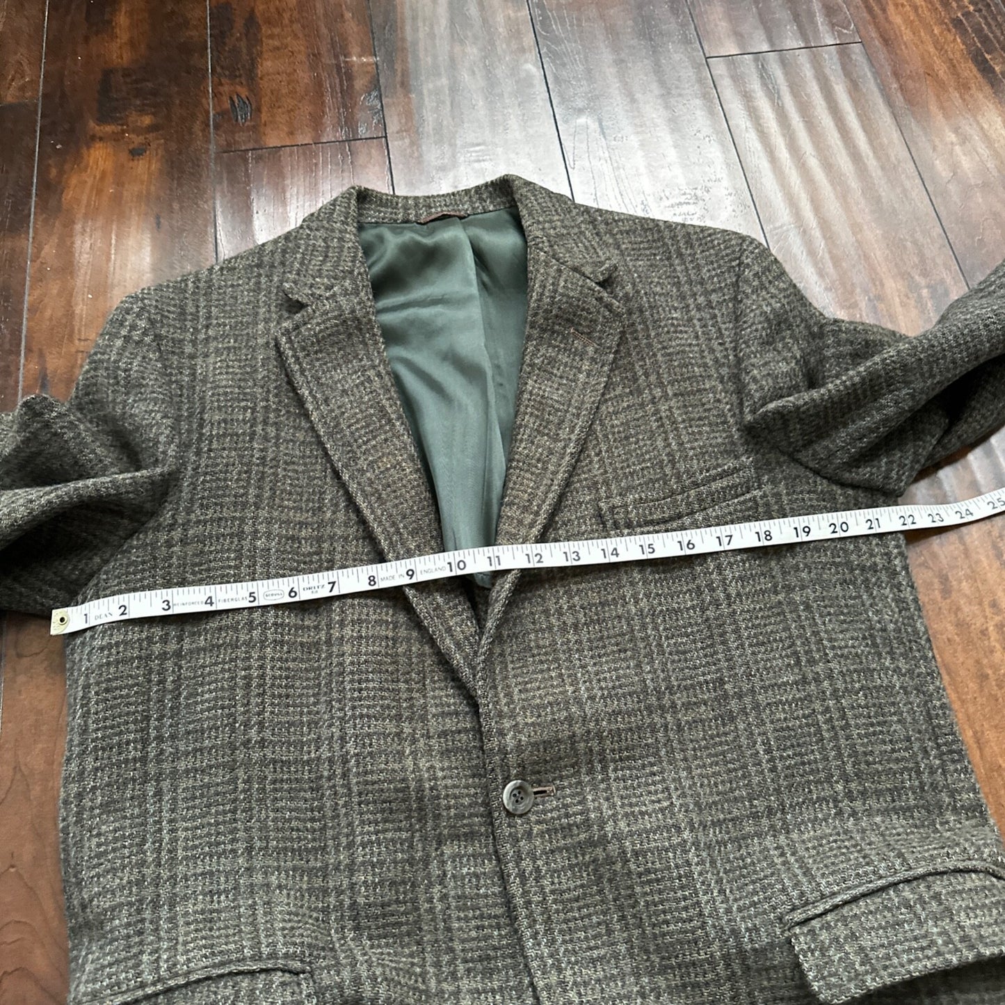 VTG Harris Tweed Sport Coat Mens 42 Scottish Wool Blazer Button Cricketer 70s