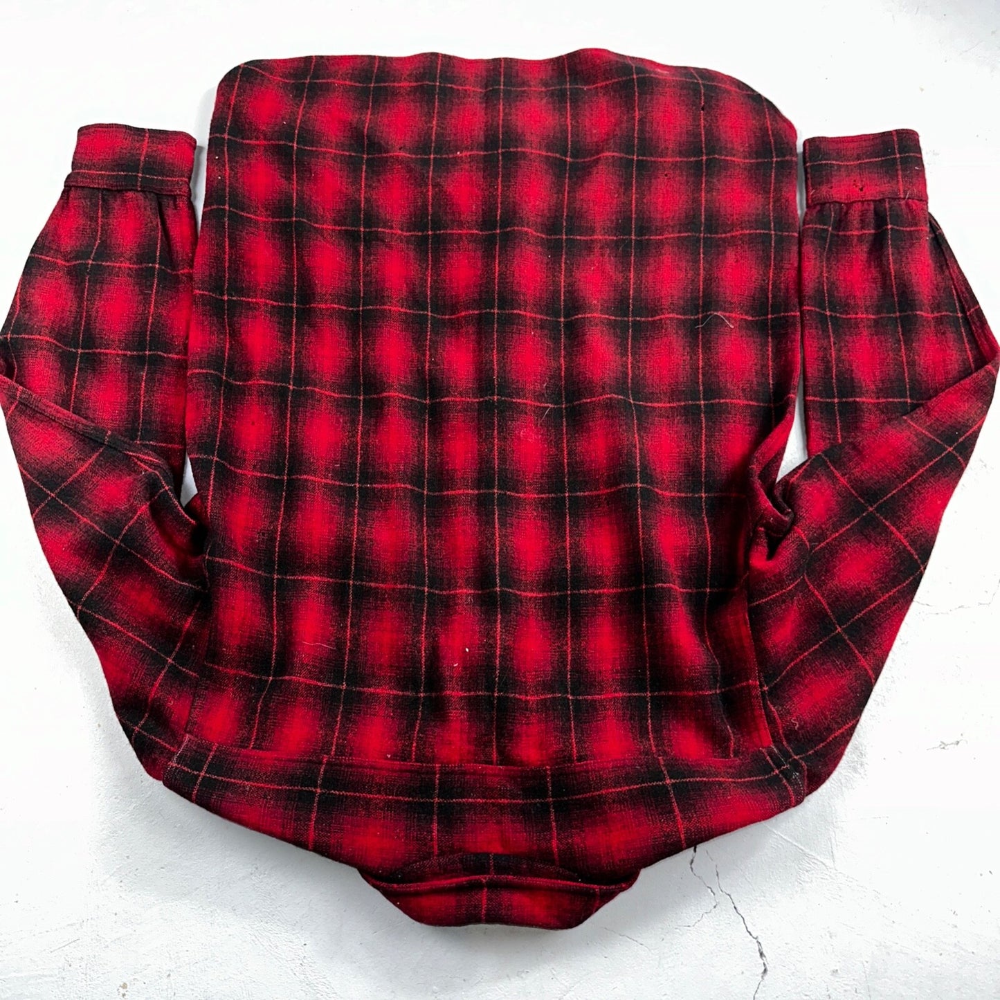 Pendleton 1930s VTG Wool Shirt Jacket Long Sleeve Flannel Buffalo Plaid 30s 40s